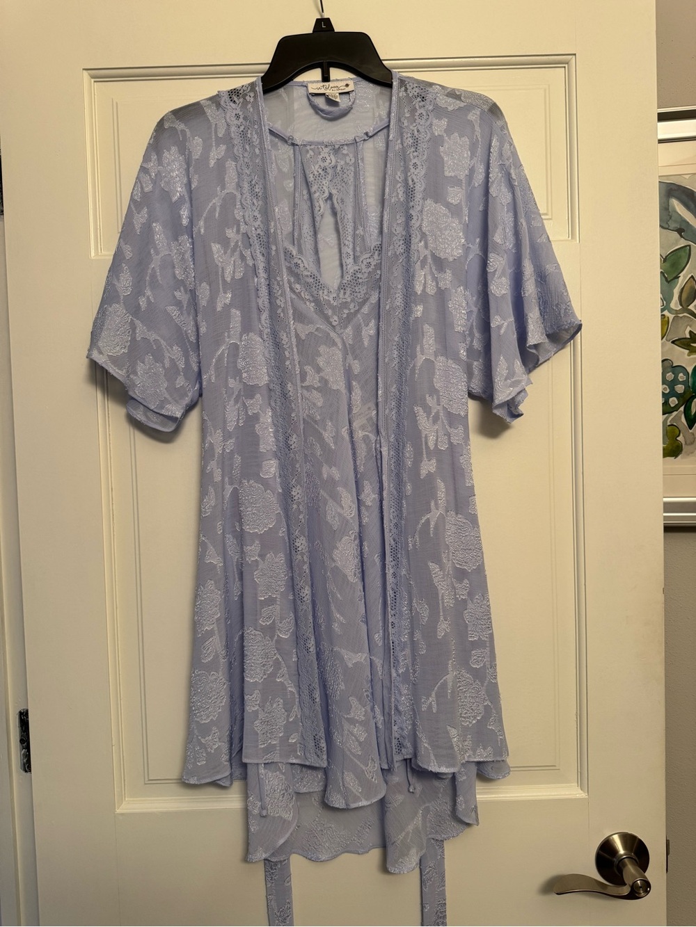 Light lavender nightgown with matching robe